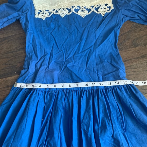 Vintage Jessica McClintock Gunne Sax Bib Dress - Picture 8 of 13